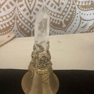 Gold and Clear Crystal Bell